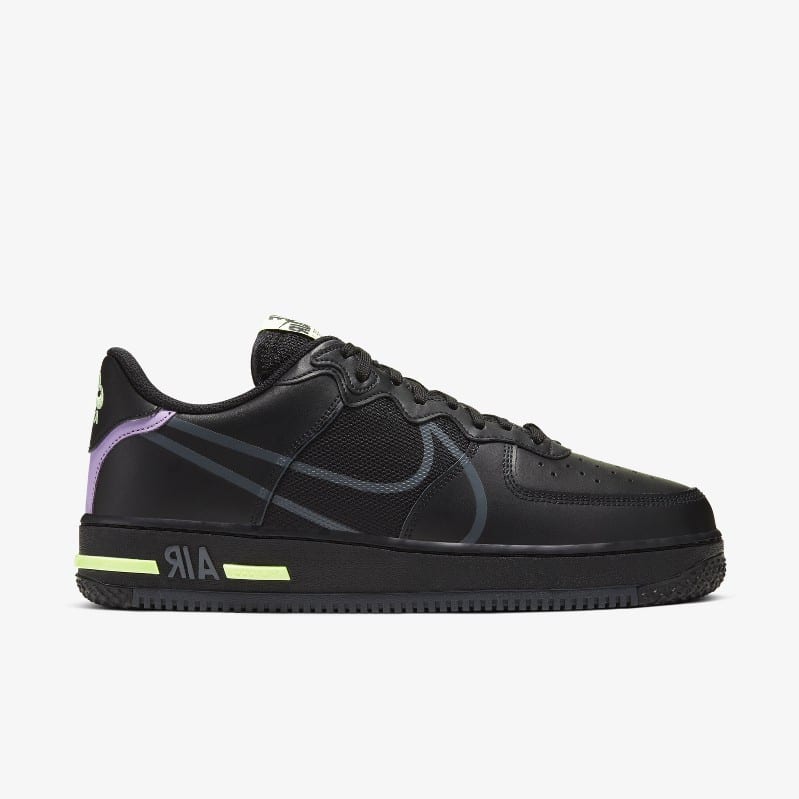 Nike air force 2025 1 react d/ms/x black